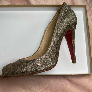 Christian louboutin ron ron 100 glitter mini size 38